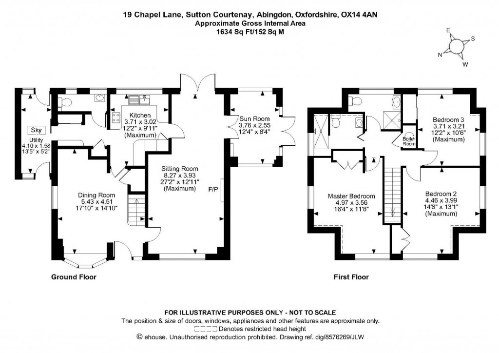 Floorplans For Chapel Lane, Sutton Courtenay, Abingdon