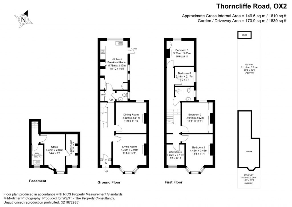 Floorplans For Thorncliffe Road, Summertown