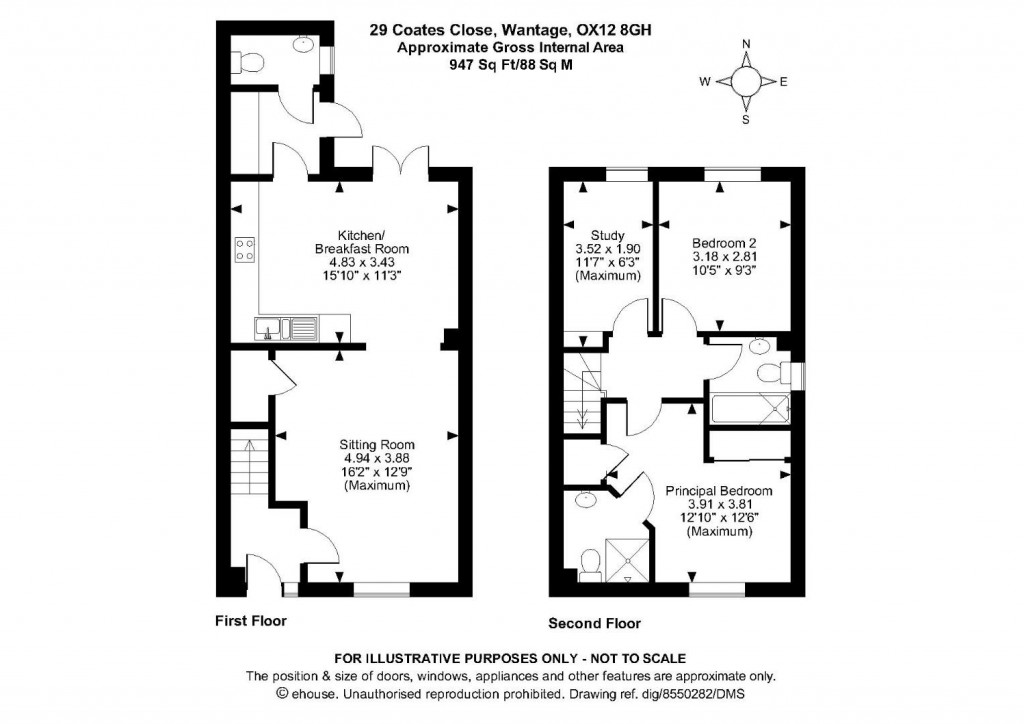 Floorplans For Coates Close, Wantage