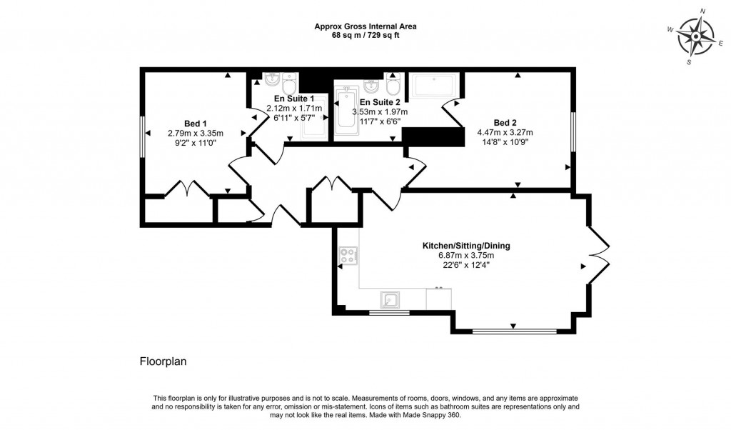 Floorplans For The Court, Harberton Heights, Oxford