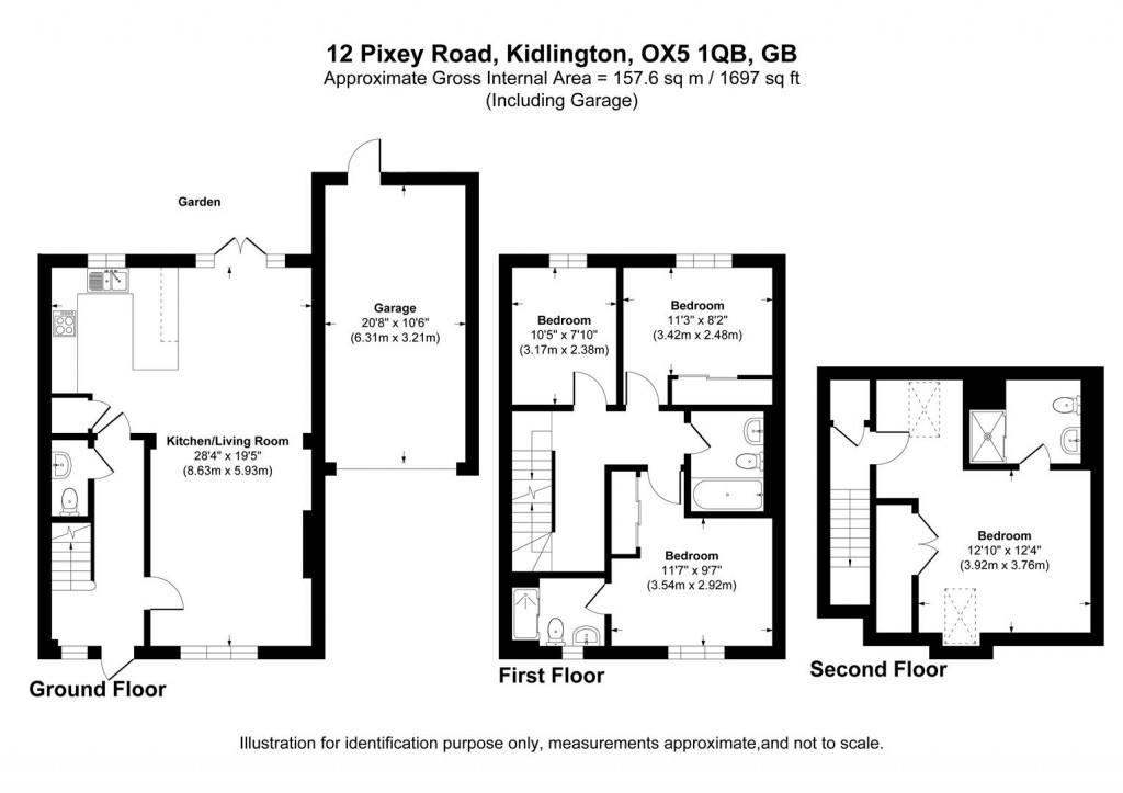 Floorplans For Pixey Close, Yarnton, Oxfordshire