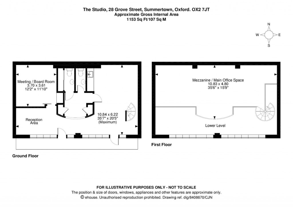 Floorplans For Grove Street, Summertown, Oxford